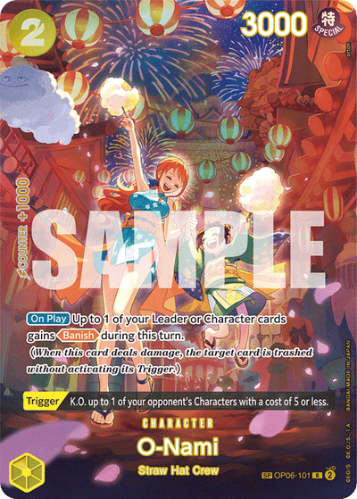 O-Nami OP06-101 (Parallel 2) 500 Years in the Future One Piece Karte