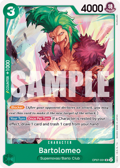 Bartolomeo OP07-031 500 Years in the Future One Piece Karte