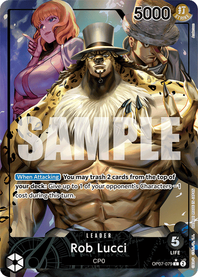 Rob Lucci OP07-079 (Parallel 1) 500 Years in the Future One Piece Karte