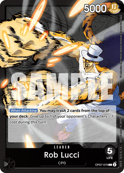 Rob Lucci OP07-079 500 Years in the Future One Piece Karte