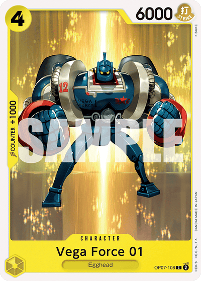 Vega Force 01 OP07-108 500 Years in the Future One Piece Karte