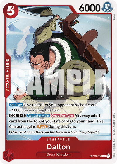 Dalton OP08-008 Two Legends One Piece Karte