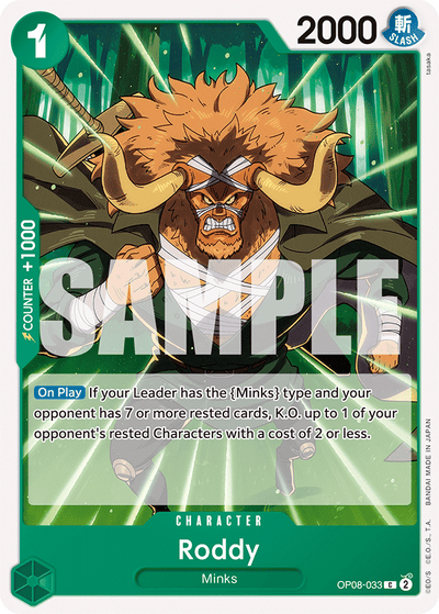 Roddy OP08-033 Two Legends One Piece Karte