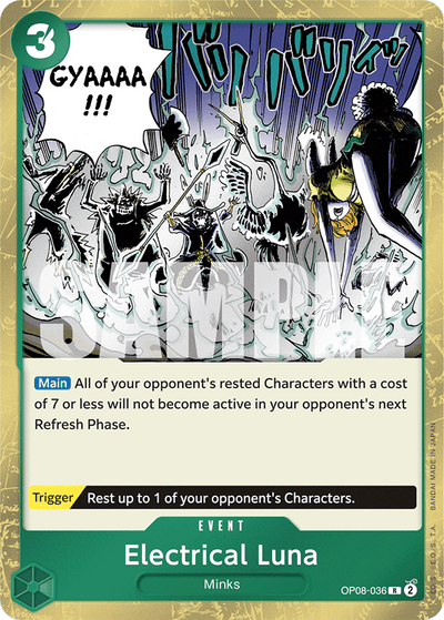 Electrical Luna OP08-036 Two Legends One Piece Karte