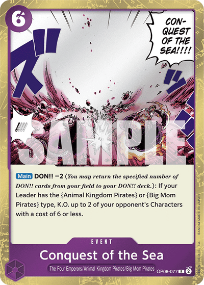 Conquest of the Sea OP08-077 Two Legends One Piece Karte