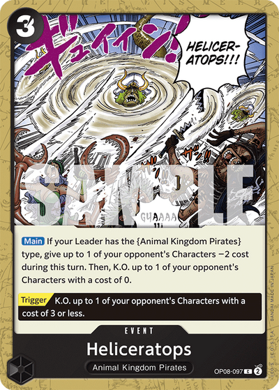 Heliceratops OP08-097 Two Legends One Piece Karte