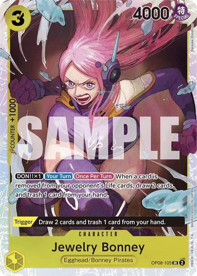 Jewelry Bonney OP08-105 Two Legends One Piece Karte