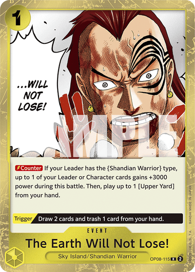 The Earth Will Not Lose! OP08-115 Two Legends One Piece Karte