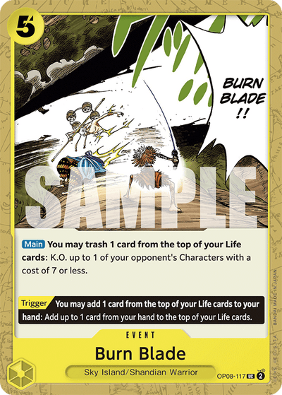 Burn Blade OP08-117 Two Legends One Piece Karte
