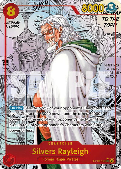 Silvers Rayleigh OP08-118 (Parallel 2) Two Legends One Piece Karte