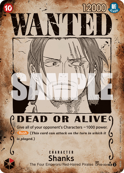 Shanks OP09-004 (Parallel 3) Emperors in the New World One Piece Karte