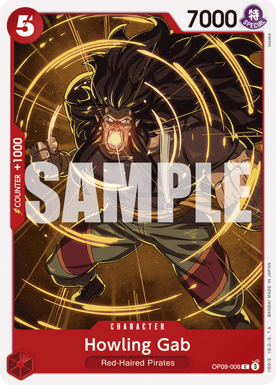 Howling Gab OP09-006 Emperors in the New World One Piece Karte