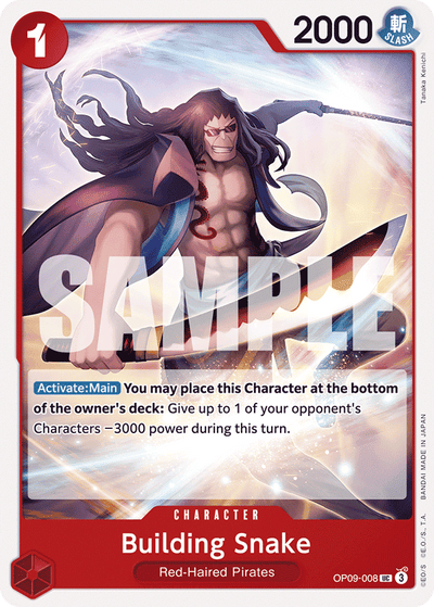 Building Snake OP09-008 Emperors in the New World One Piece Karte