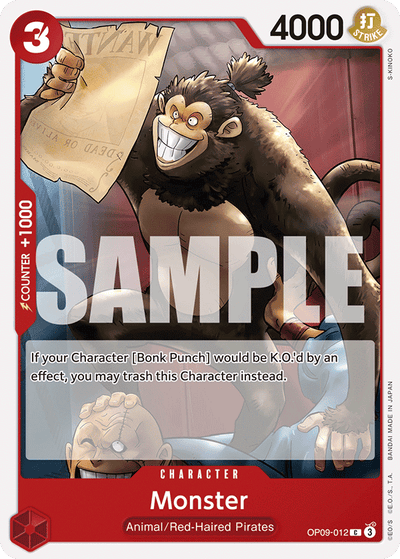 Monster OP09-012 Emperors in the New World One Piece Karte