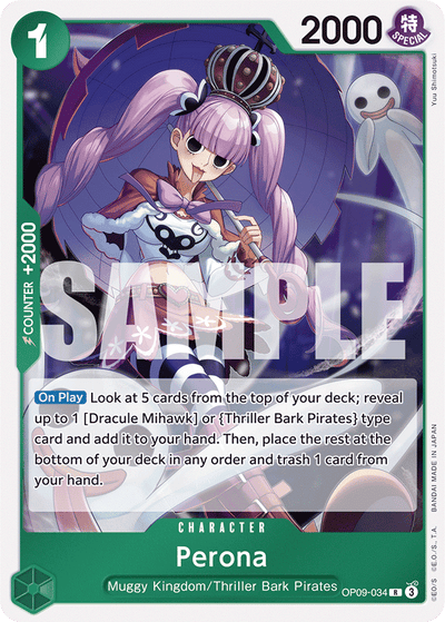 Perona OP09-034 Emperors in the New World One Piece Karte
