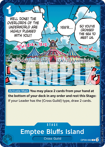Emptee Bluffs Island OP09-060 Emperors in the New World One Piece Karte