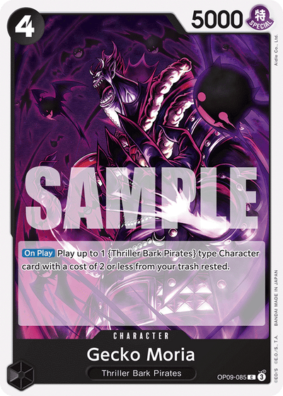 Gecko Moria OP09-085 Emperors in the New World One Piece Karte
