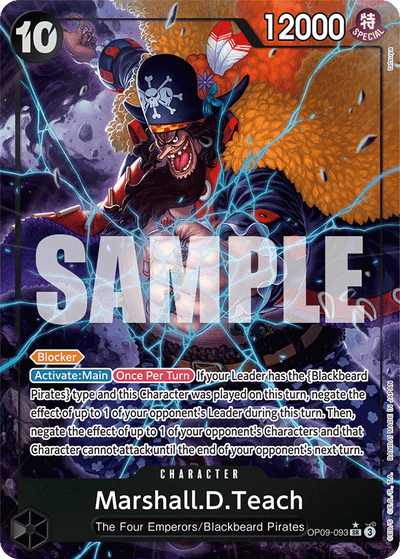 Marshall.D.Teach OP09-093 (Parallel 1) Emperors in the New World One Piece Karte