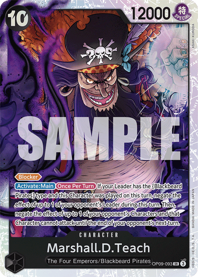 Marshall.D.Teach OP09-093 Emperors in the New World One Piece Karte