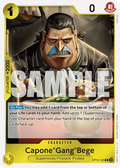 Capone"Gang"Bege OP10-103 Royal Blood One Piece Karte