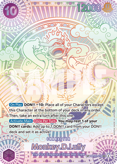 Monkey.D.Luffy OP05-119 (Parallel 7) A Fist of Divine Speed One Piece Karte