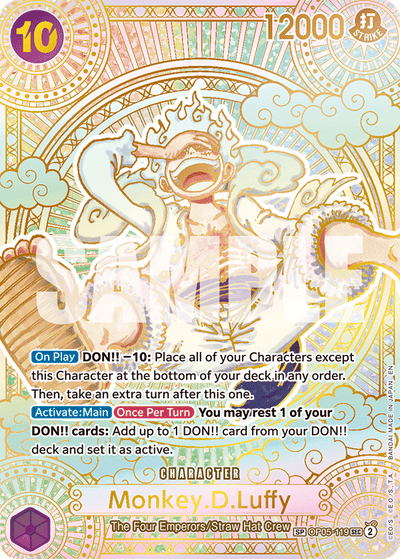 Monkey.D.Luffy OP05-119 (Parallel 8) A Fist of Divine Speed One Piece Karte