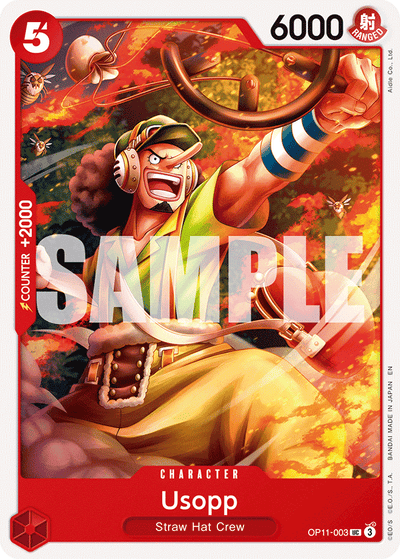 Usopp OP11-003 A Fist of Divine Speed One Piece Karte