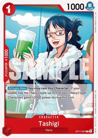 Tashigi OP11-007 A Fist of Divine Speed One Piece Karte