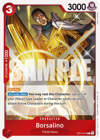 Borsalino OP11-014 A Fist of Divine Speed One Piece Karte