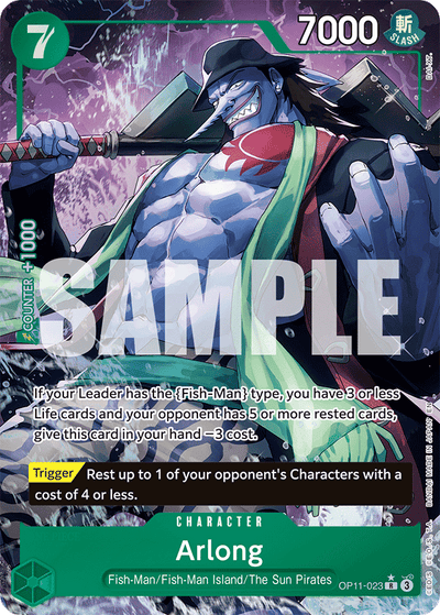 Arlong OP11-023 (Parallel 1) A Fist of Divine Speed One Piece Karte