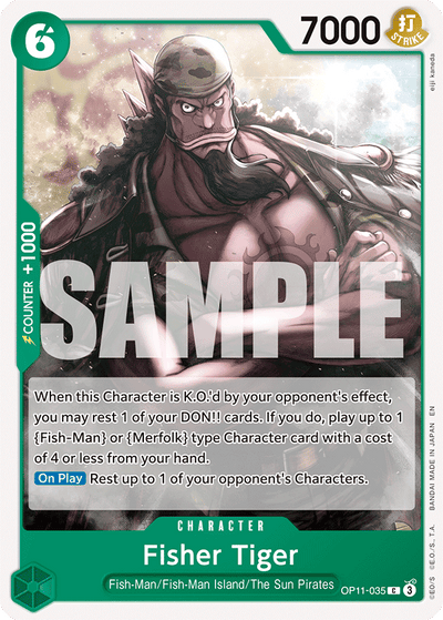 Fisher Tiger OP11-035 A Fist of Divine Speed One Piece Karte