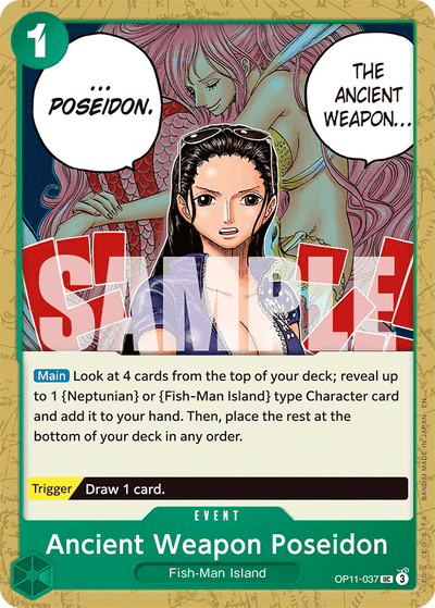 Ancient Weapon Poseidon OP11-037 A Fist of Divine Speed One Piece Karte