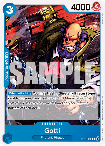 Gotti OP11-050 A Fist of Divine Speed One Piece Karte