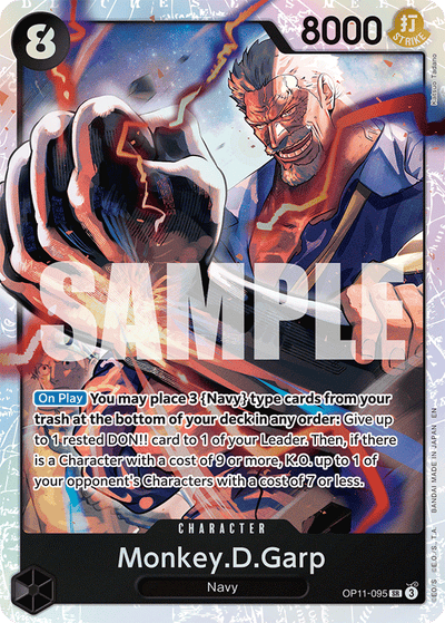 Monkey.D.Garp OP11-095 A Fist of Divine Speed One Piece Karte