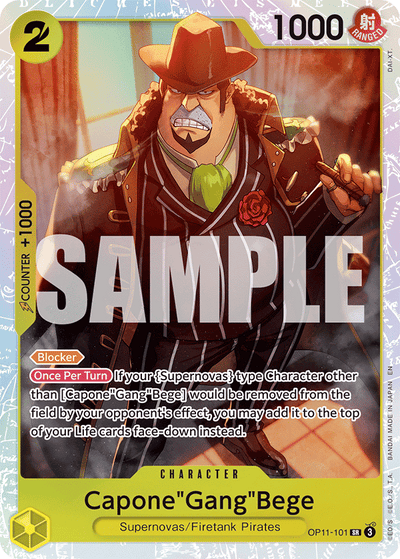 Capone"Gang"Bege OP11-101 A Fist of Divine Speed One Piece Karte