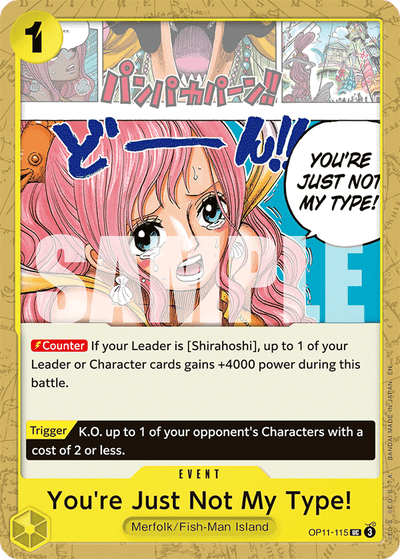 You're Just Not My Type! OP11-115 A Fist of Divine Speed One Piece Karte
