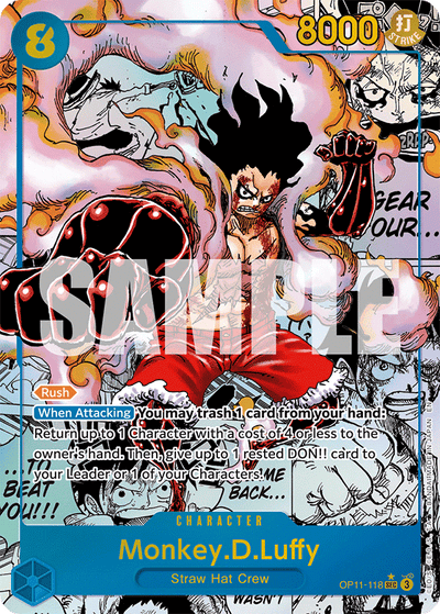 Monkey.D.Luffy OP11-118 (Parallel 2) A Fist of Divine Speed One Piece Karte