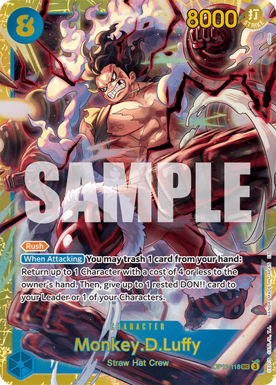 Monkey.D.Luffy OP11-118 A Fist of Divine Speed One Piece Karte