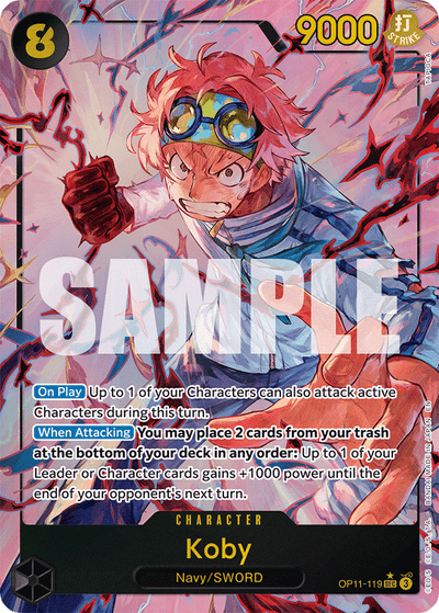 Koby OP11-119 (Parallel 1) A Fist of Divine Speed One Piece Karte