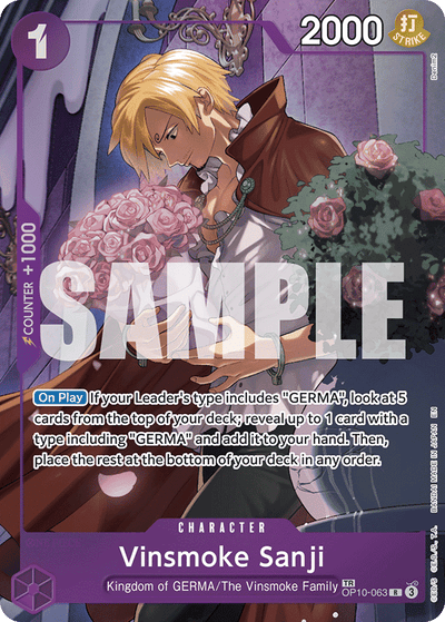 Vinsmoke Sanji OP10-063 (Parallel 1) Legacy of the Master One Piece Karte
