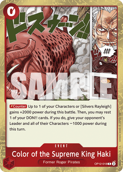 Color of the Supreme King Haki OP12-018 Legacy of the Master One Piece Karte