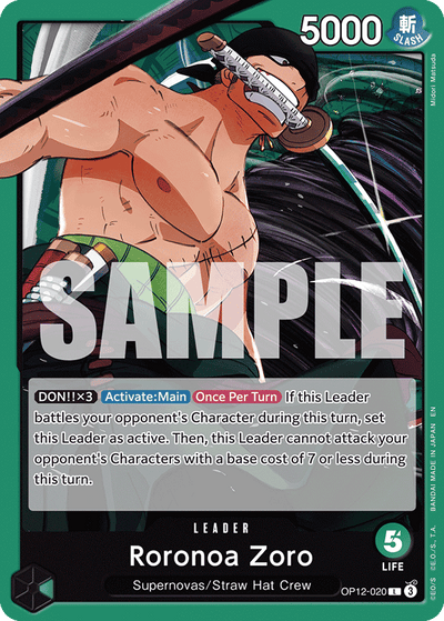 Roronoa Zoro OP12-020 Legacy of the Master One Piece Karte