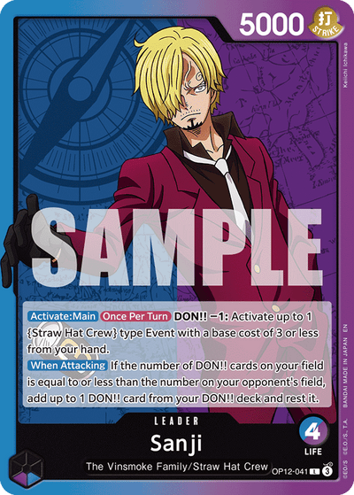 Sanji OP12-041 Legacy of the Master One Piece Karte