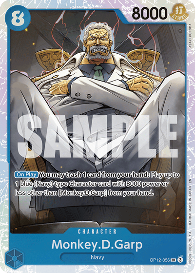 Monkey.D.Garp OP12-056 Legacy of the Master One Piece Karte
