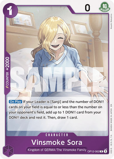 Vinsmoke Sora OP12-062 Legacy of the Master One Piece Karte