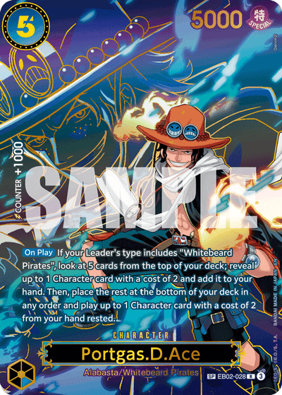 Portgas.D.Ace EB02-028 (Parallel 1) Carrying On His Will One Piece Karte