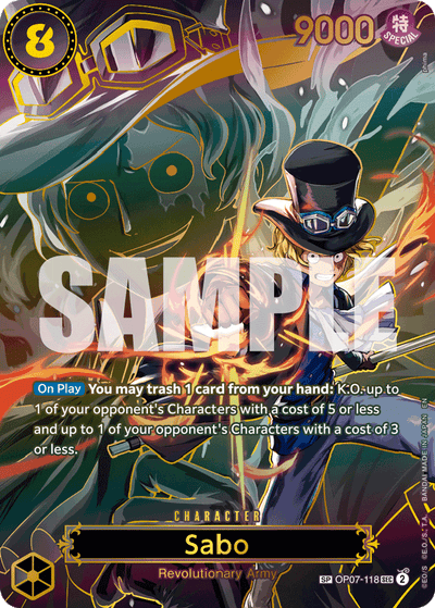 Sabo OP07-118 (Parallel 2) Carrying On His Will One Piece Karte