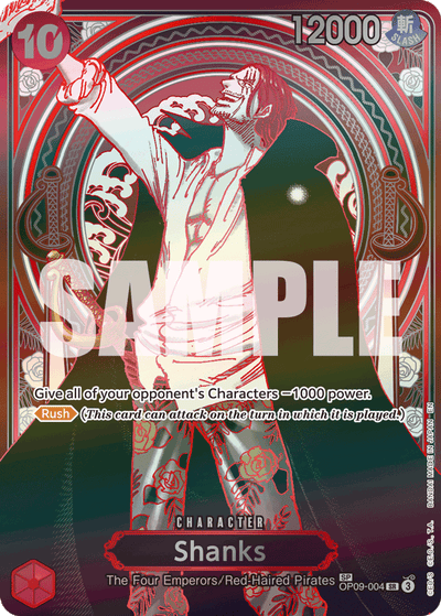 Shanks OP09-004 (Parallel 6) Carrying On His Will One Piece Karte
