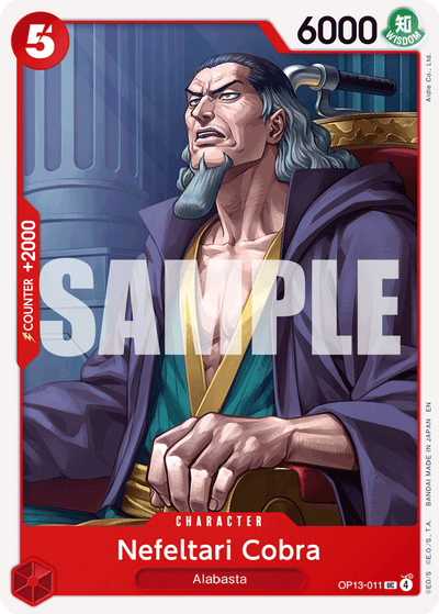 Nefeltari Cobra OP13-011 Carrying On His Will One Piece Karte