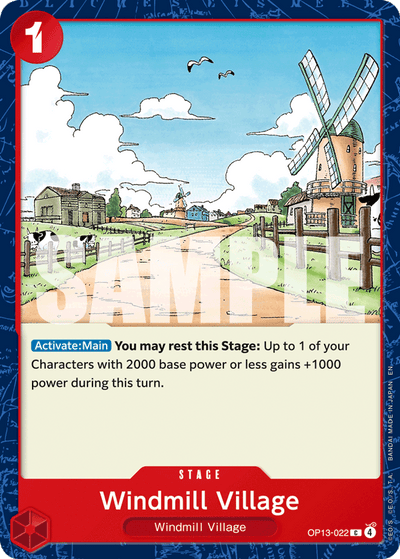 Windmill Village OP13-022 Carrying On His Will One Piece Karte